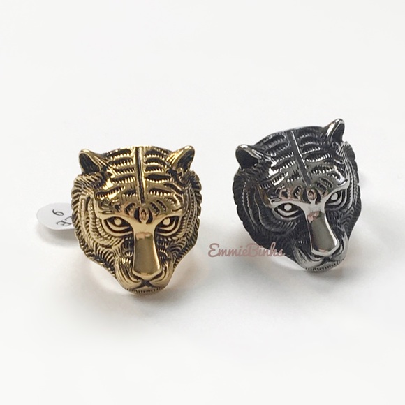 New FP Gold Plated Tiger Statement Ring ~ Silver or Bronze Clemson LSU Auburn - Picture 16 of 16